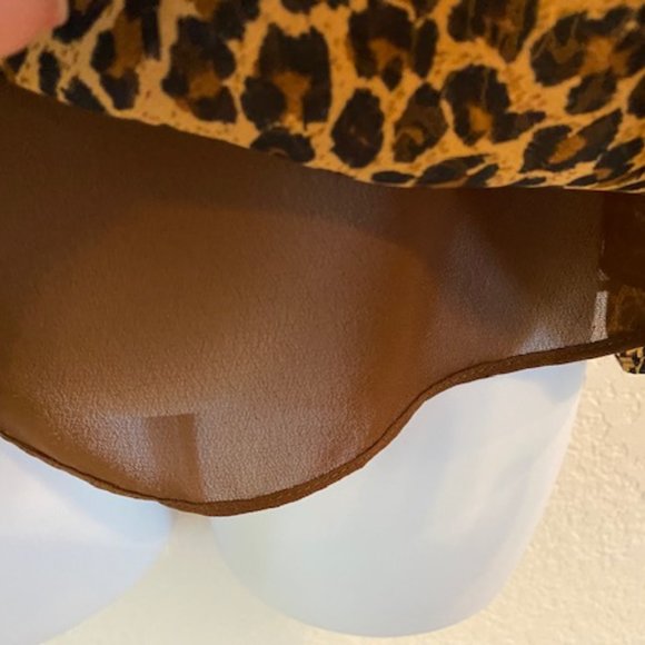 New * Clothing Co by Notations * CHIFFON faux WRAP lined ANIMAL TANK * Flowy * M - Picture 4 of 9